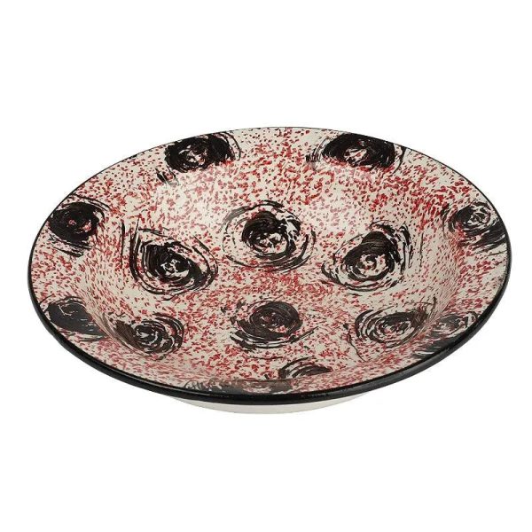 Hand Painted Ceramic Deep Pasta Plates | Set of 2 | 7 Inches Online Sale