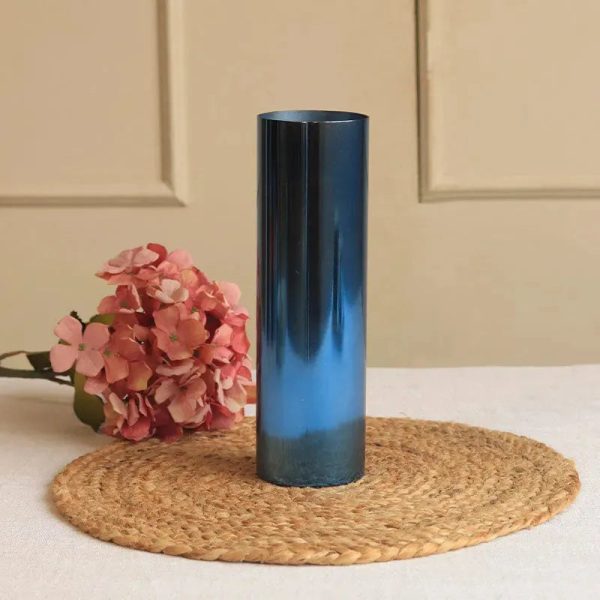 Blue Cylindrical Vase For Discount