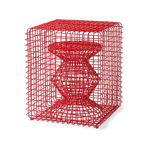 Zig Zag Wire Stool For Discount