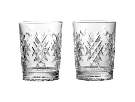 Winter Wonders Holly Old Fashion Glass (Set of 2) Fashion