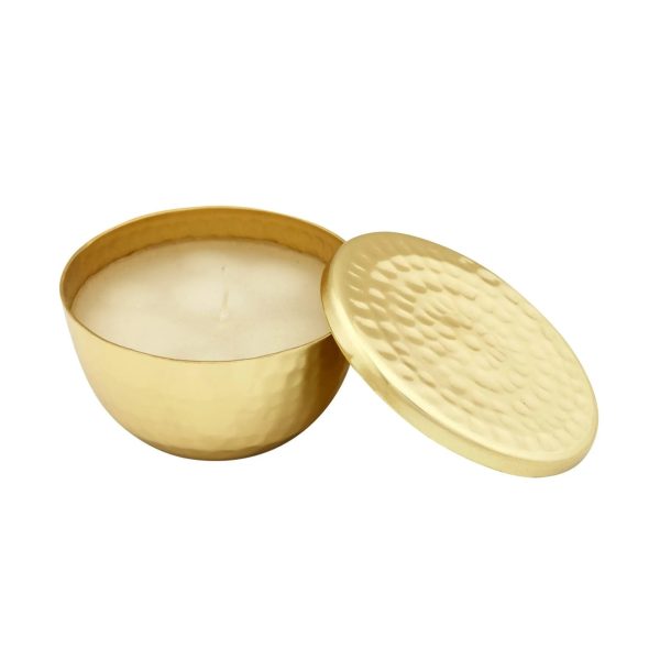 Gold Hammer Scented Candle Bowl | 8.89 x 5.08 cm   3.5 x 2 inches Cheap